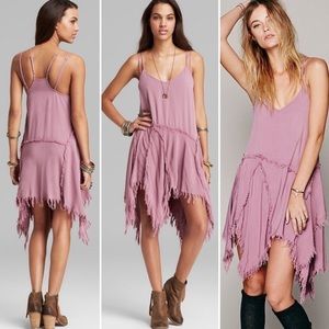 Free People Tattered Dress Purple